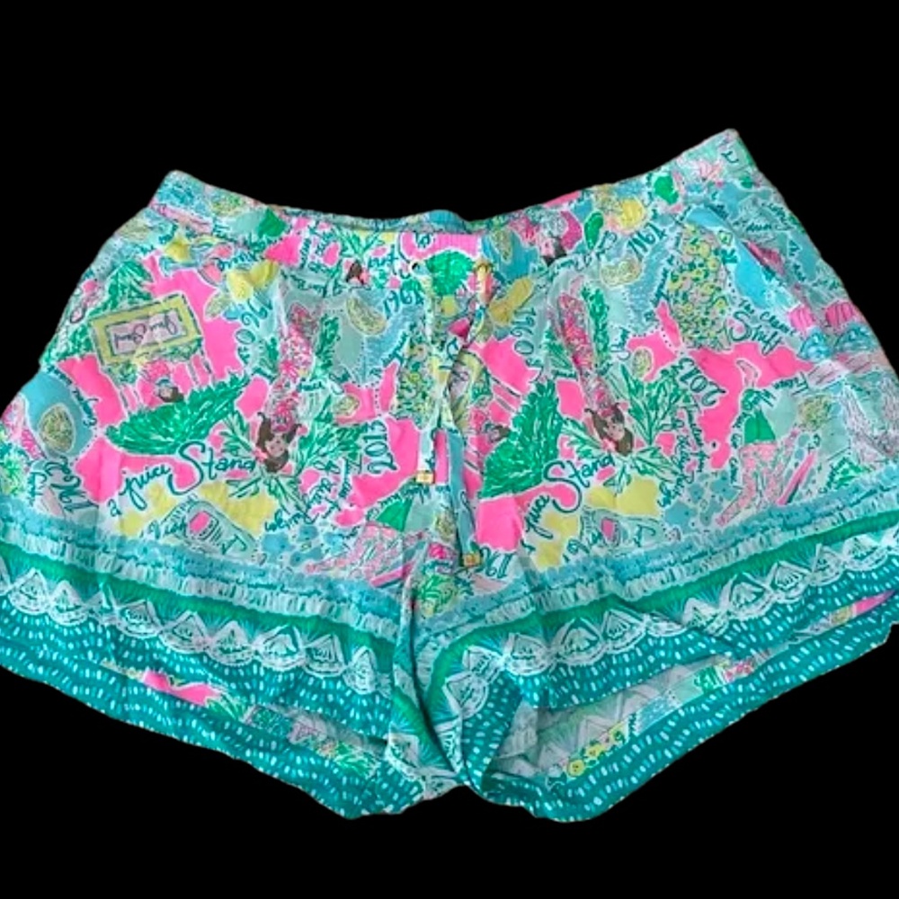 LILLY PULITZER   Katia Pull On Shorts  IN THE BEGINNING  Size Medium